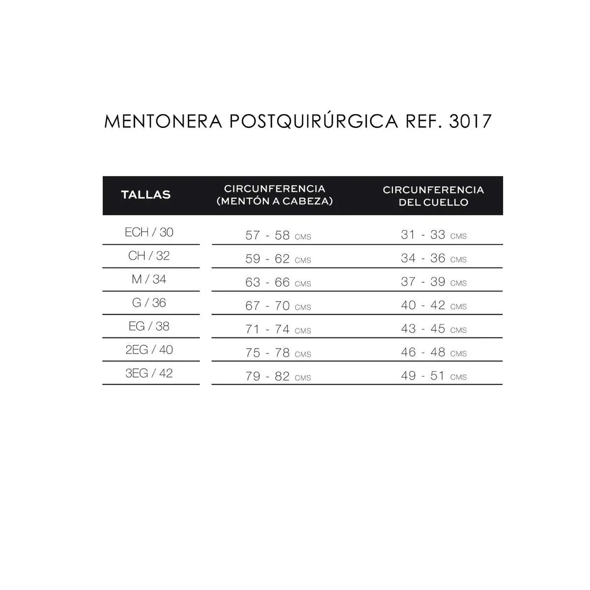 Mentonera de Compresión Postquirúrgica | 3017
