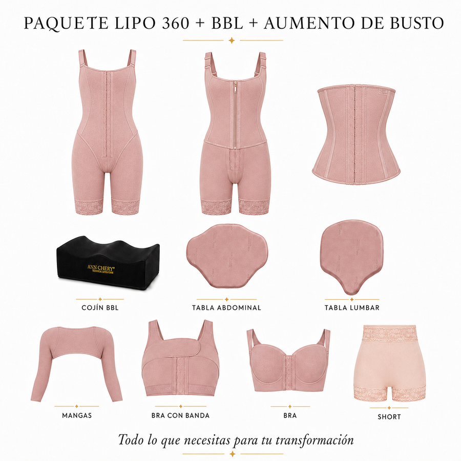 PAQUETE LIPO 360 + BBL + AUMENTO DE BUSTO